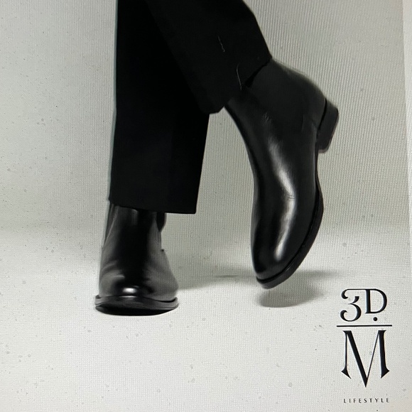 3DM Lifestyle Mens Black Leather Chelsea Boot UK Size 10 Men's US Size 11 - Picture 11 of 14